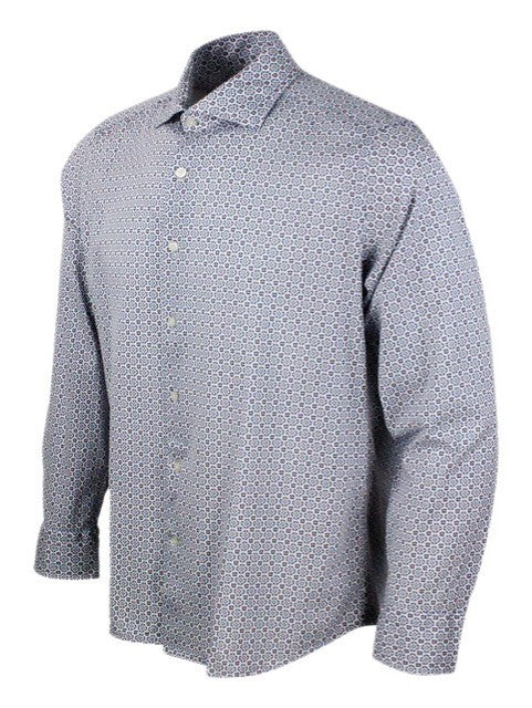 Sonrisa Shirts Bianco - Blu 100co
