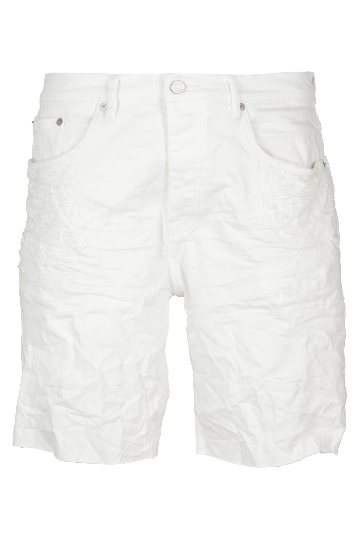 Destroy Pocket White Cotone Lycra Short