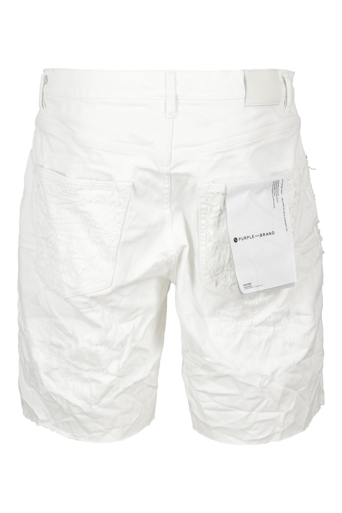 Destroy Pocket White Cotone Lycra Short