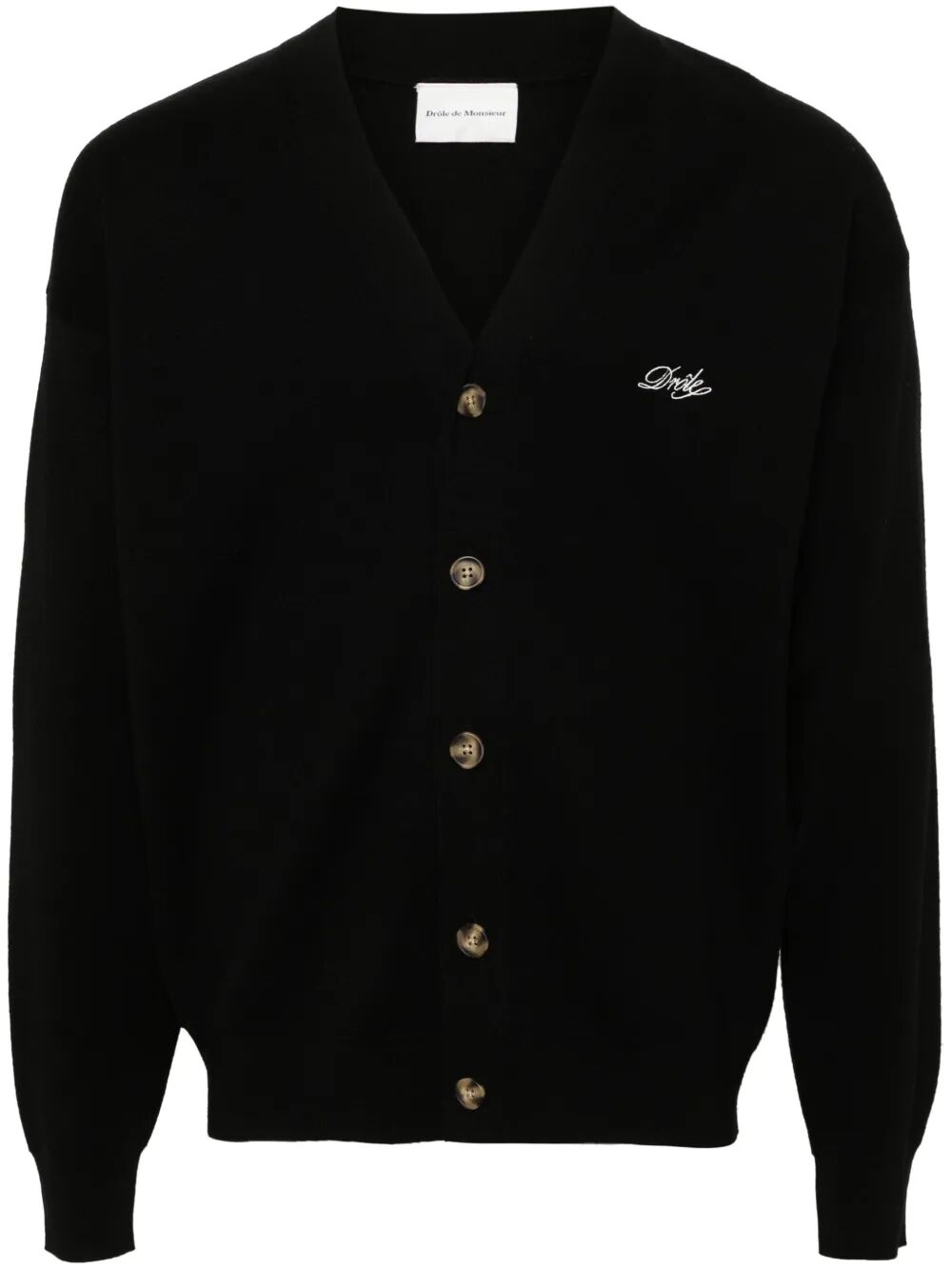 Drole Cardigan Black Merino Sweater