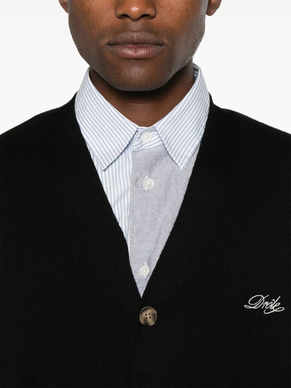 Drole Cardigan Black Merino Sweater