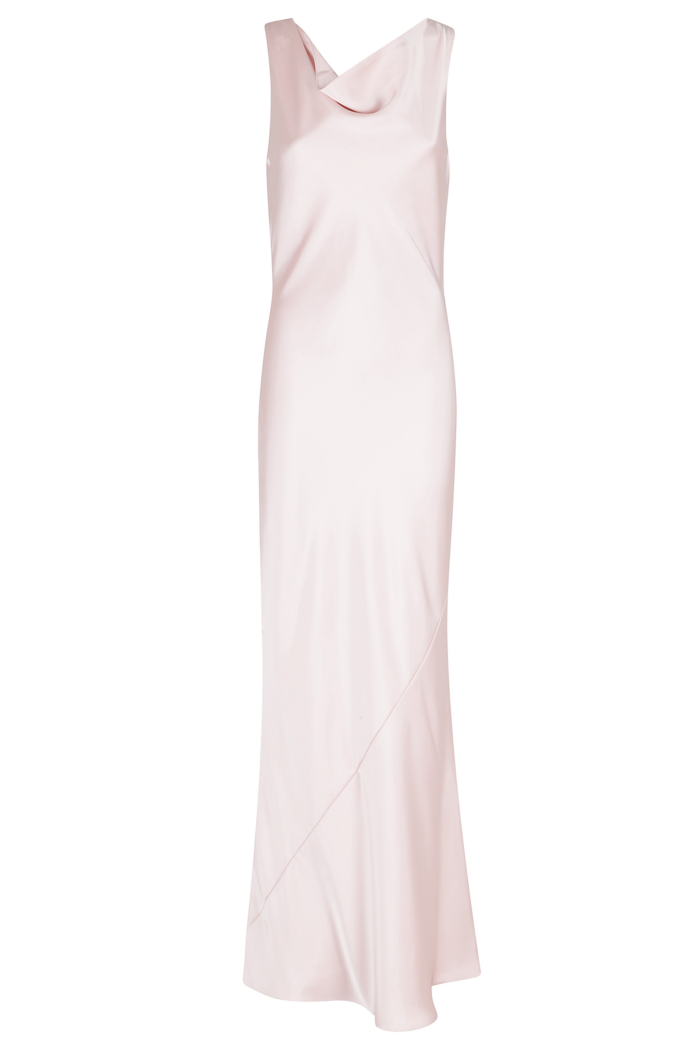 Sleeveless Low Back Drape Gown Pink & Purple Poliestere Abito