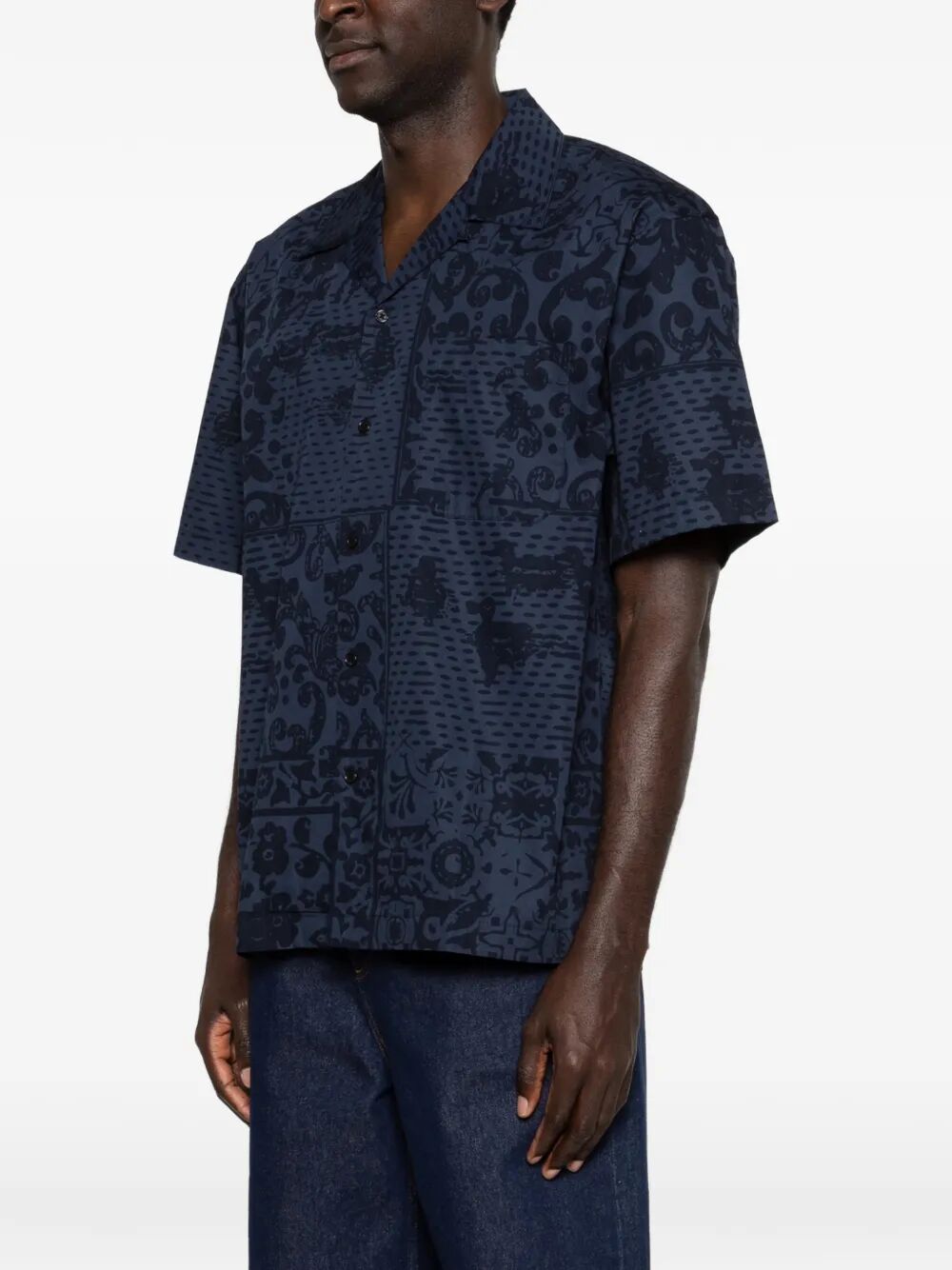 S-S Vestige Shirt Blue Cotton Poplin