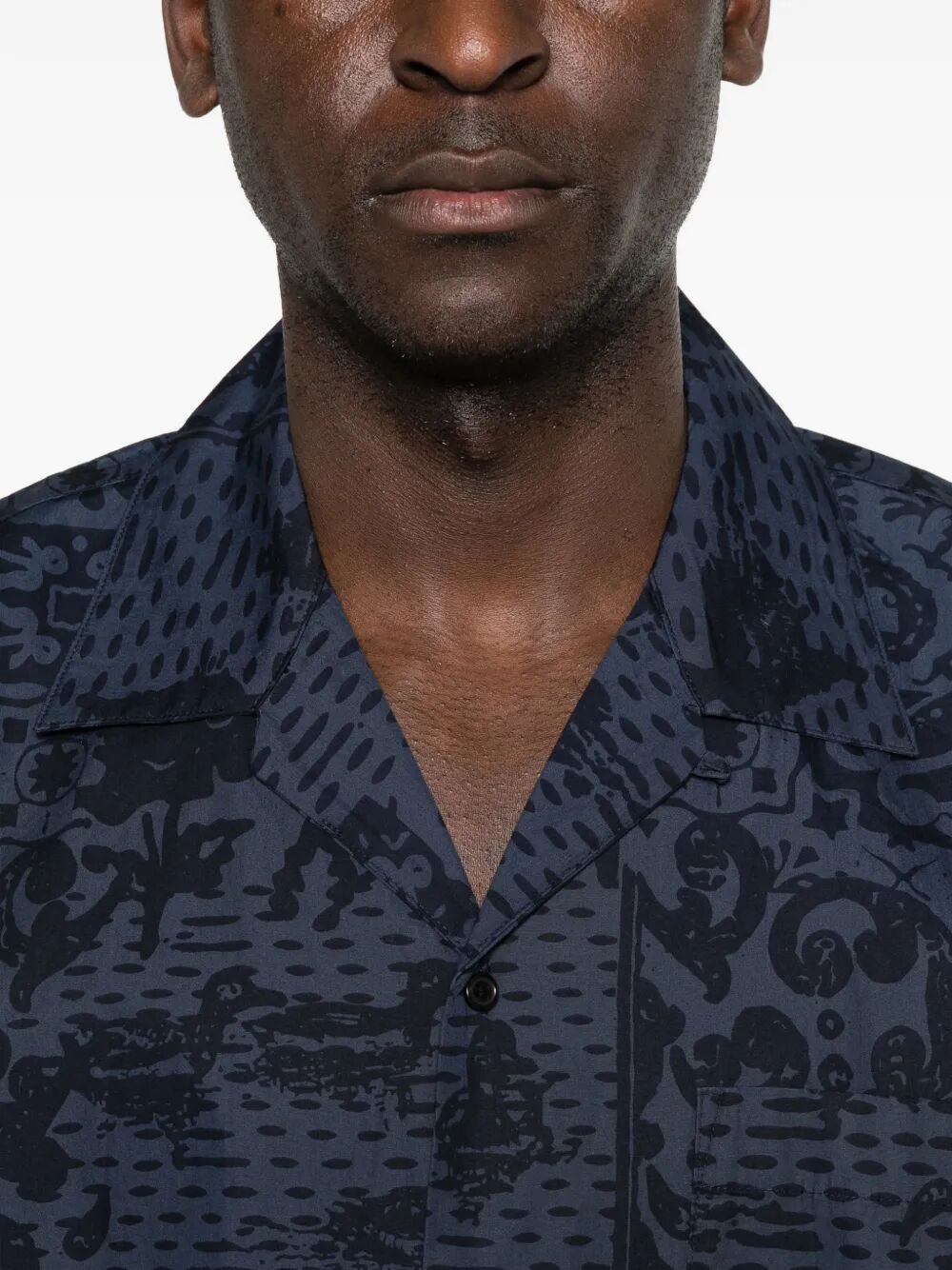 S-S Vestige Shirt Blue Cotton Poplin