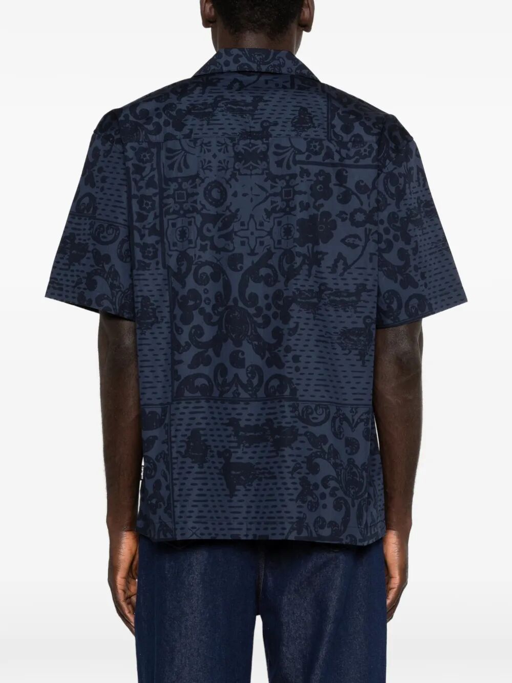 S-S Vestige Shirt Blue Cotton Poplin