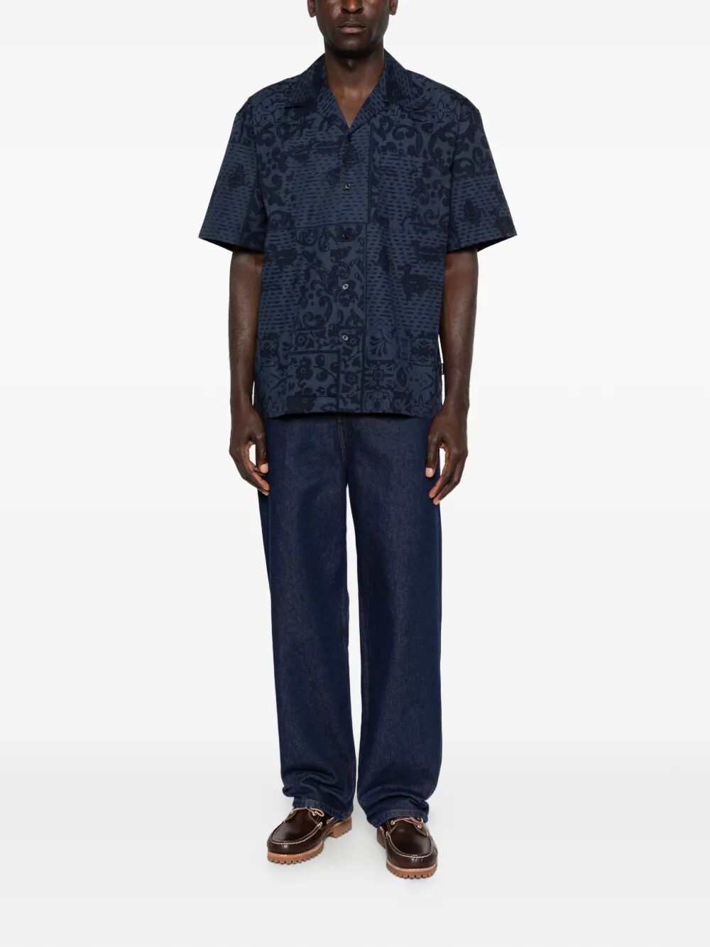 S-S Vestige Shirt Blue Cotton Poplin