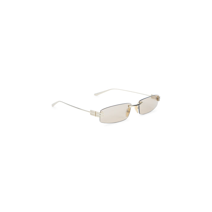 Gossip Rectangle Sunglasses Brown Acetate Metal Glasses