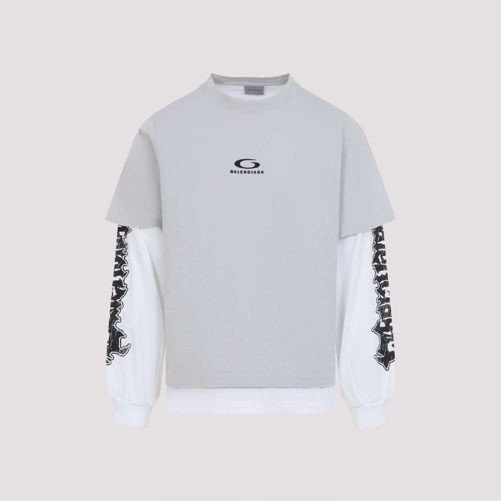 Hybrid Double T-Shirt Grey Cotton Tshirt