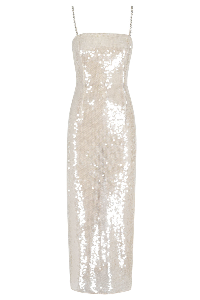 Evening Dress White Nylon; Lining: Polyester Abito