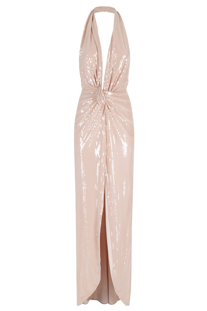 Evening Dress Nude & Neutrals Nylon; Lining: Polyester Abito