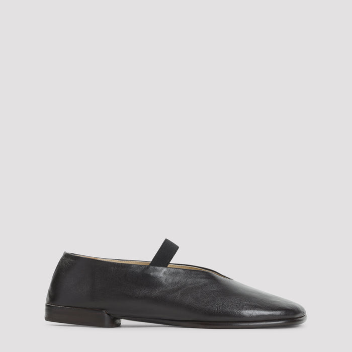 Glove Ballerina Flats Brown Leather