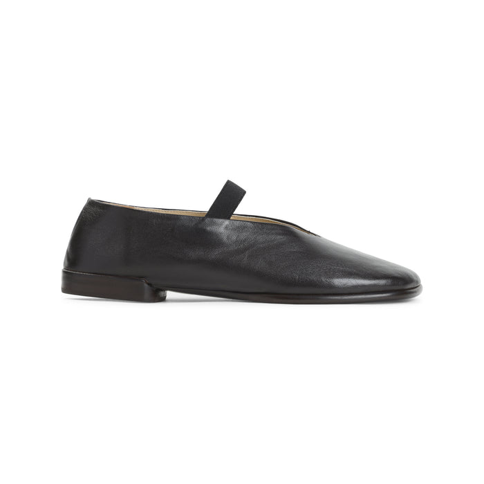 Glove Ballerina Flats Brown Leather