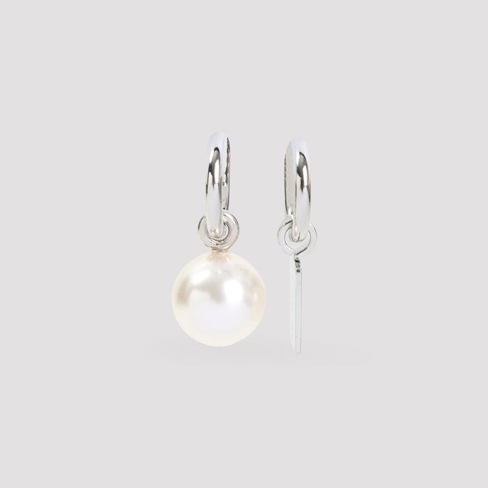 Malibu Pearl Earrings Metallic Brass Glass Jewellery