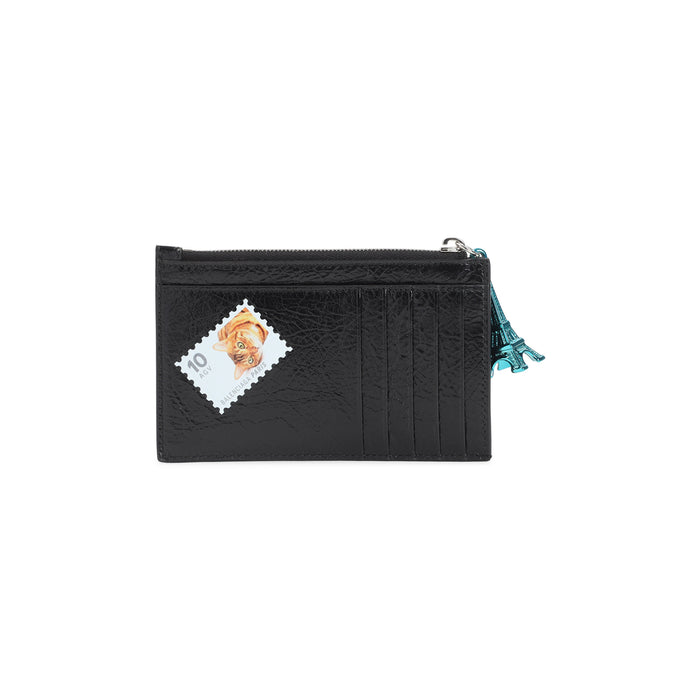 Cash Long Card Holder Black Lamb Leather Smallleathergoods