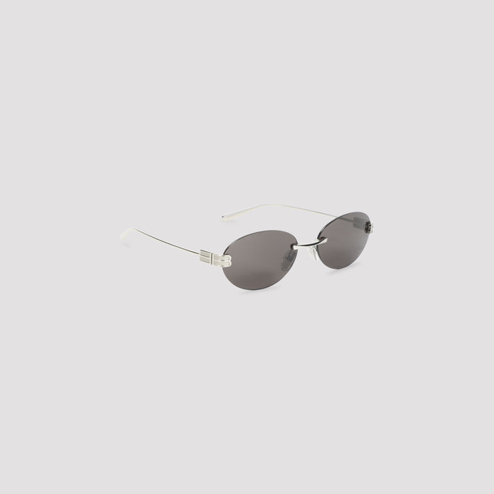 Oval Sunglasses Black Acetate Metal Glasses
