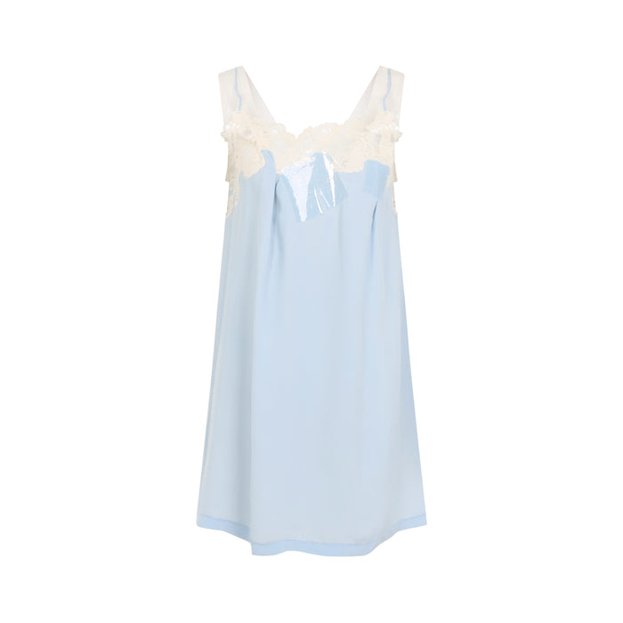 Mini Dress Blue Cupro