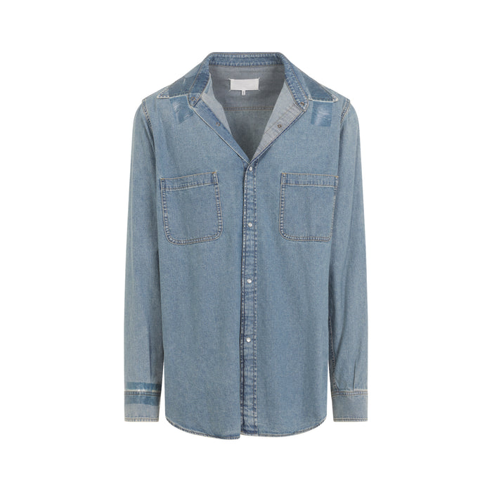 Denim Shirt Blue Cotton