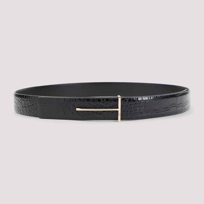 Calf Leather Belt Black