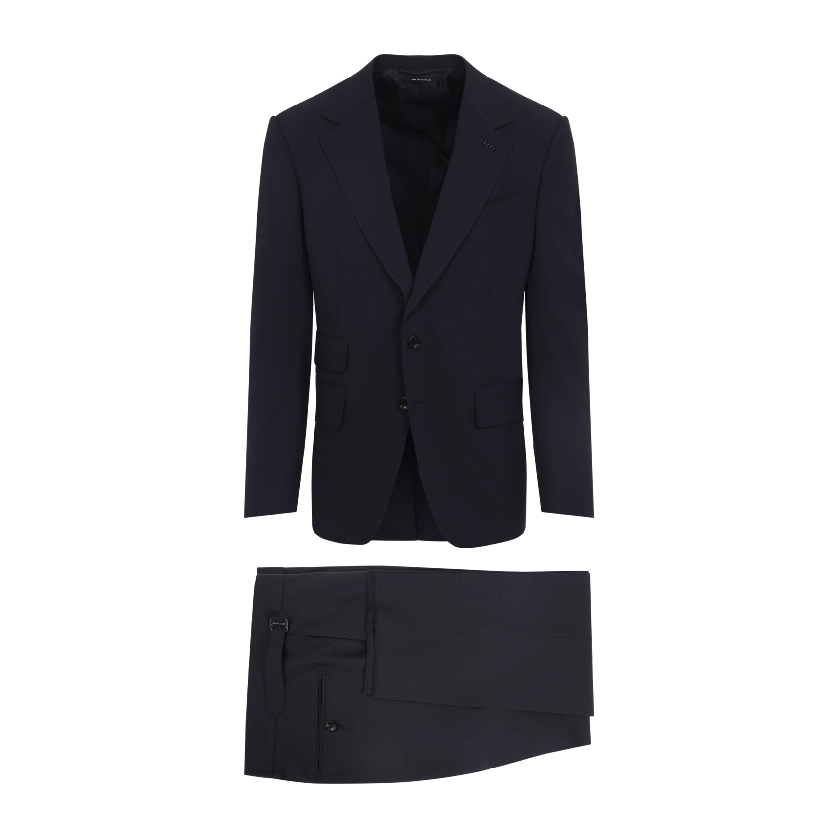 Wool Suit Blue Spandex