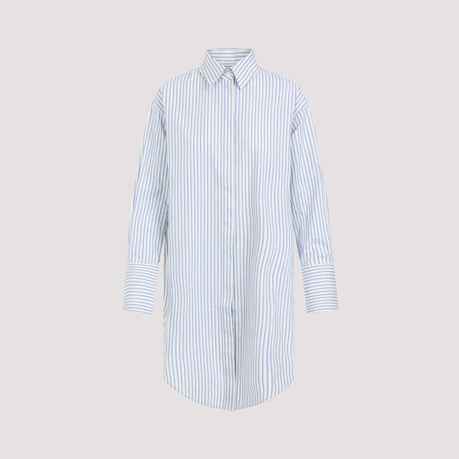 Wrap Front Blouse Blue Organic Cotton Tops