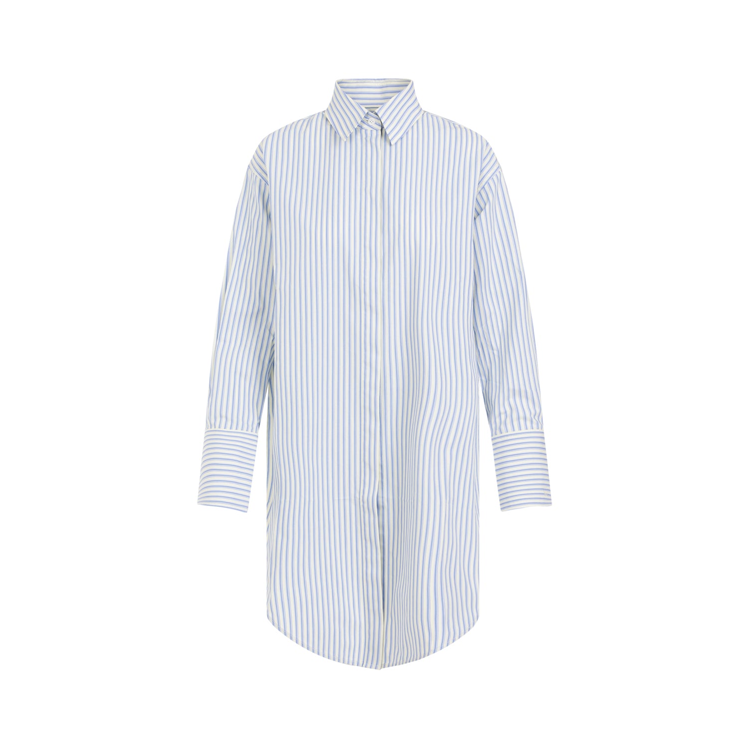 Wrap Front Blouse Blue Organic Cotton Tops