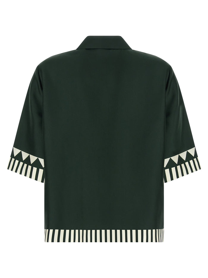 Émeraude shirt Green Silk Shirt, Blouse