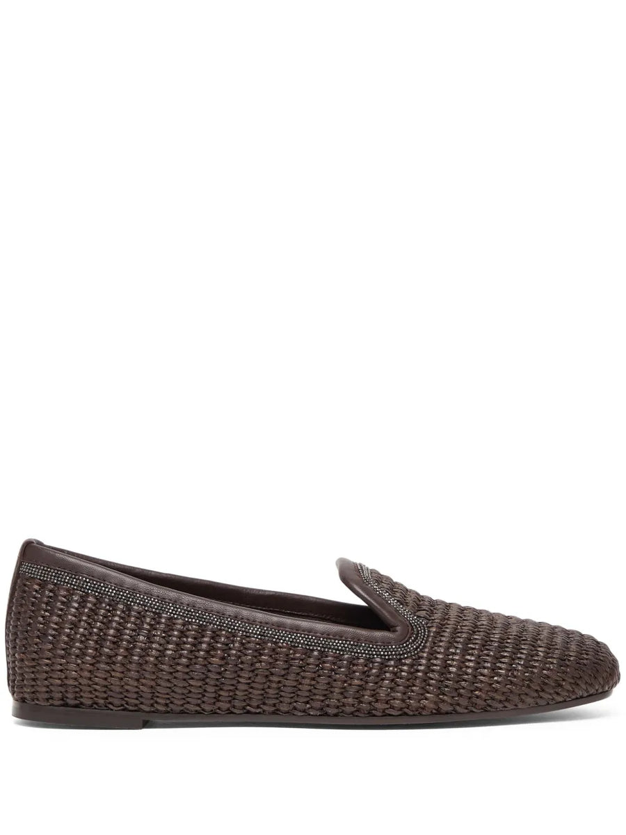 Brunello Cucinelli Cotton 100% slippers in brown