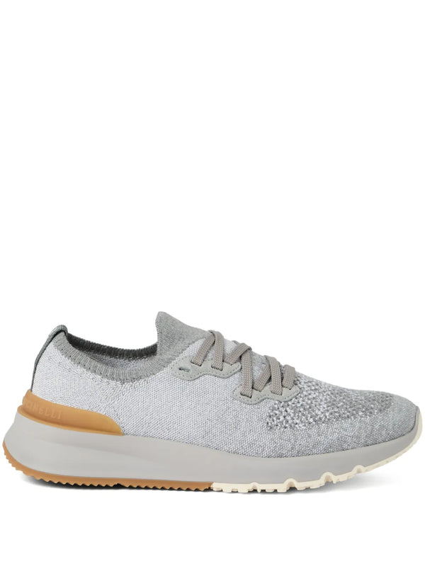 Brunello Cucinelli Cotton 89% sneaker in grey
