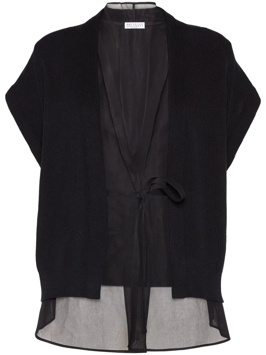 Brunello Cucinelli Cotton 100% cardigan in black