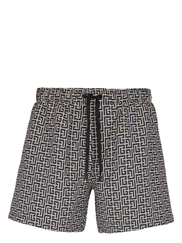 Balmain Polyester 71% swim shorts in black
