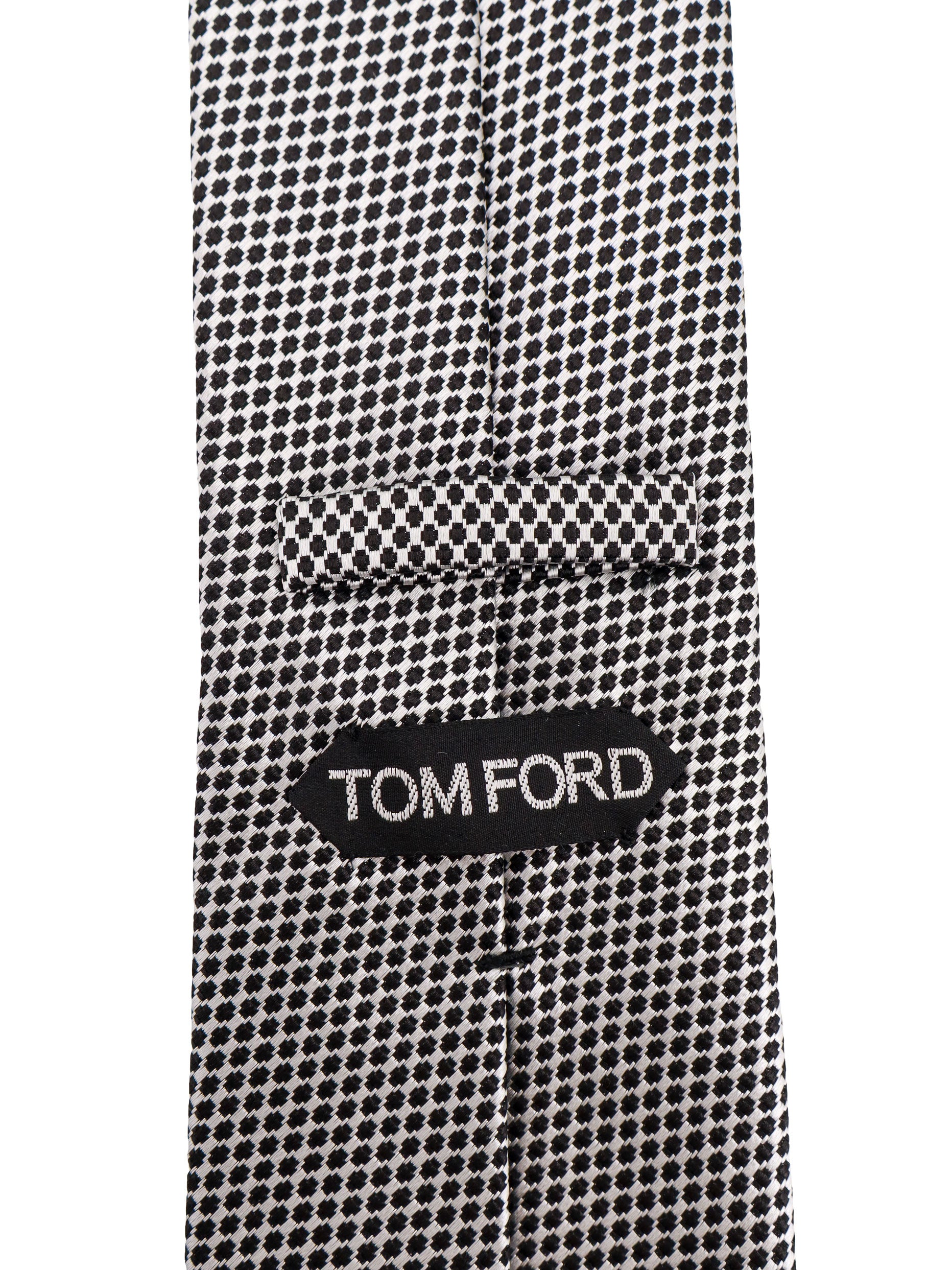 Tom Ford Ties Grey Seta