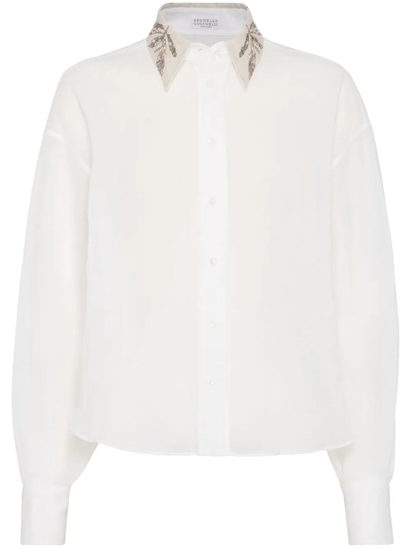 Brunello Cucinelli Cotton 100% shirt in white