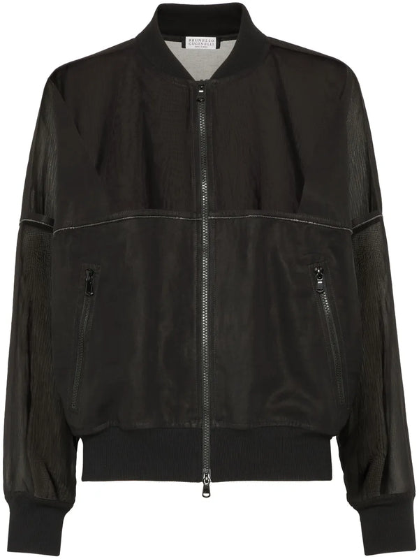 Brunello Cucinelli Cotton 100% bomber jacket in black