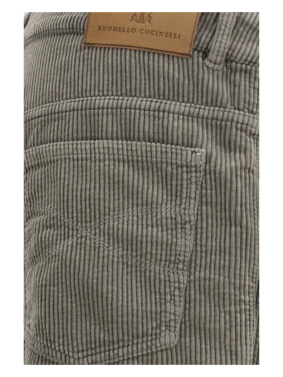 Corduroy Trousers Taupe-Pearl Taupe/pearl Cotton