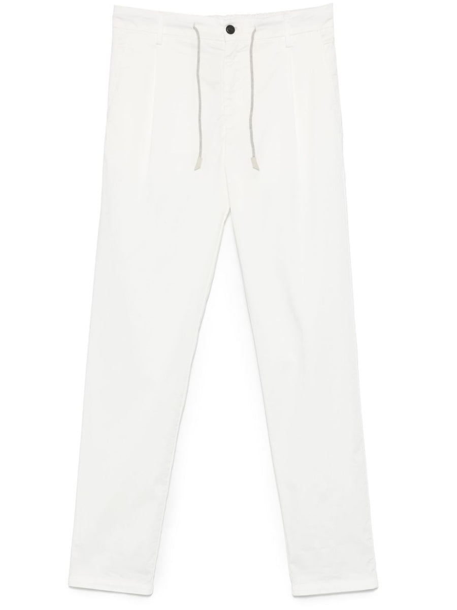Eleventy Cotton 96% trousers in white