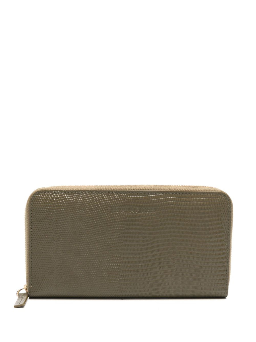 Fabiana Filippi Leather 100% wallet in olive