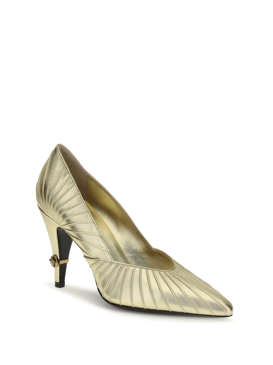Pumps Metallic Leather Light Gold Calf