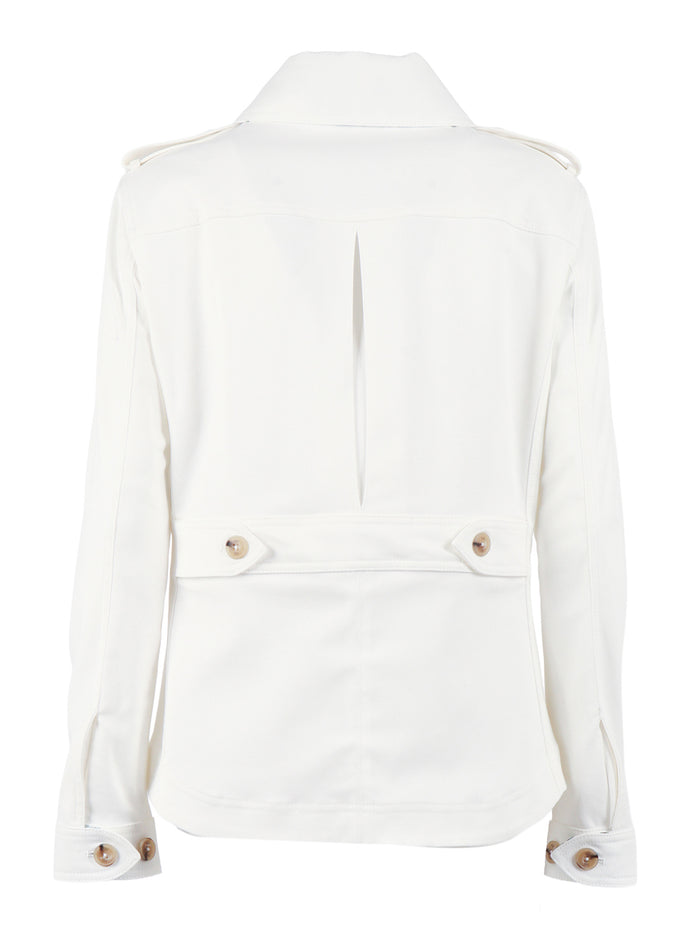 SHIRT GANCIO JACKET White Cotton Elastane