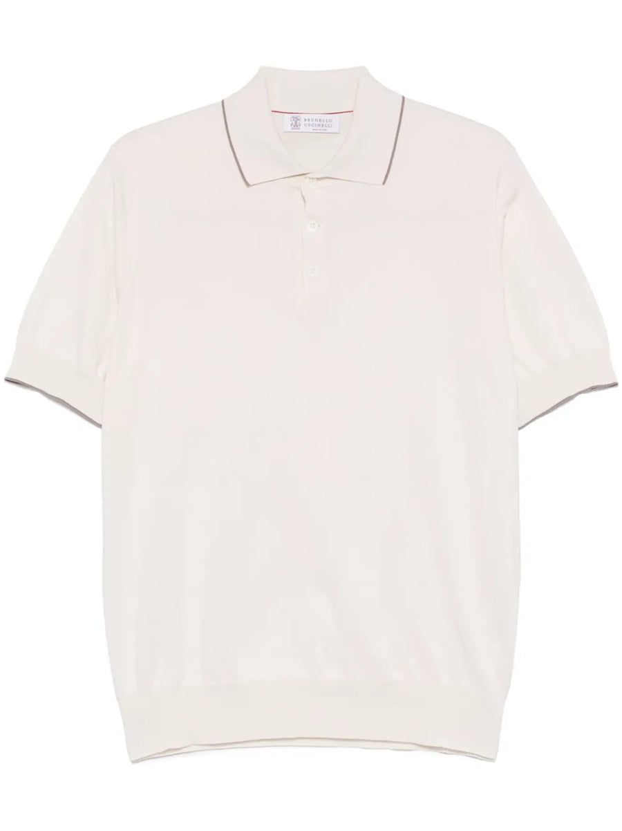 Brunello Cucinelli Cotton 100% polo shirt in beige
