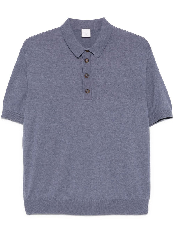 Eleventy Cotton 85% polo shirt in blue