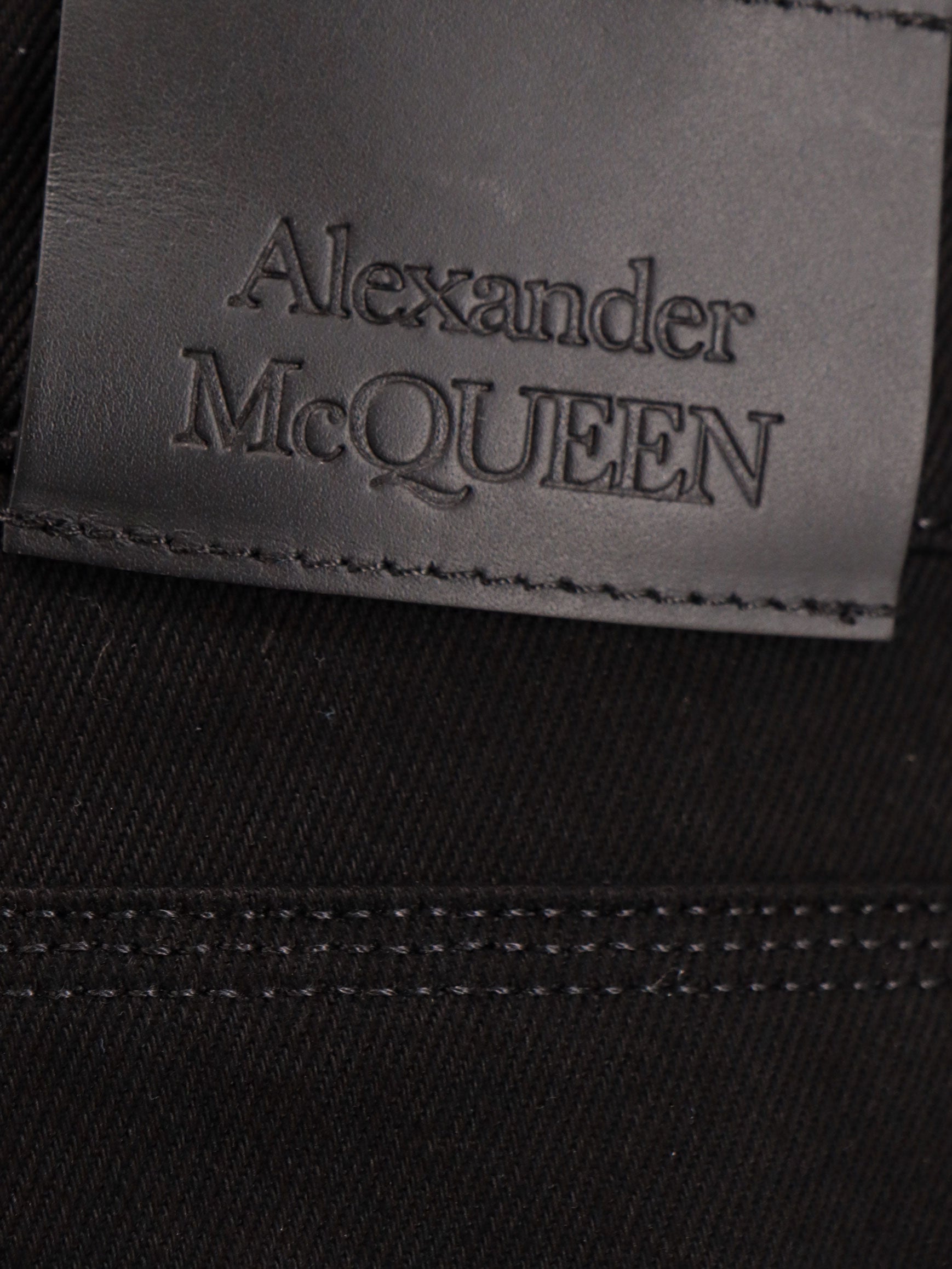 Alexander Mcqueen Rtw Black Cotone Organico/nylon
