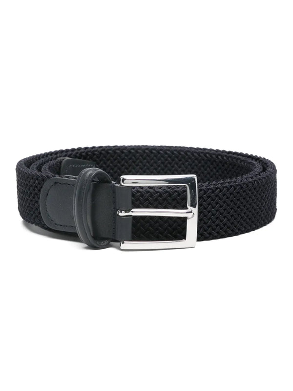 Kiton 100% Fabric belt in navy