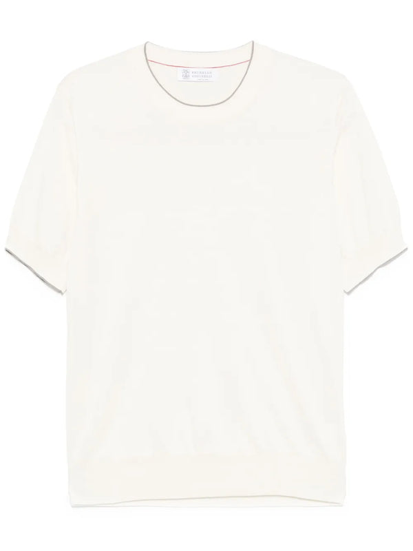 Brunello Cucinelli Cotton 100% t-shirt in ecru