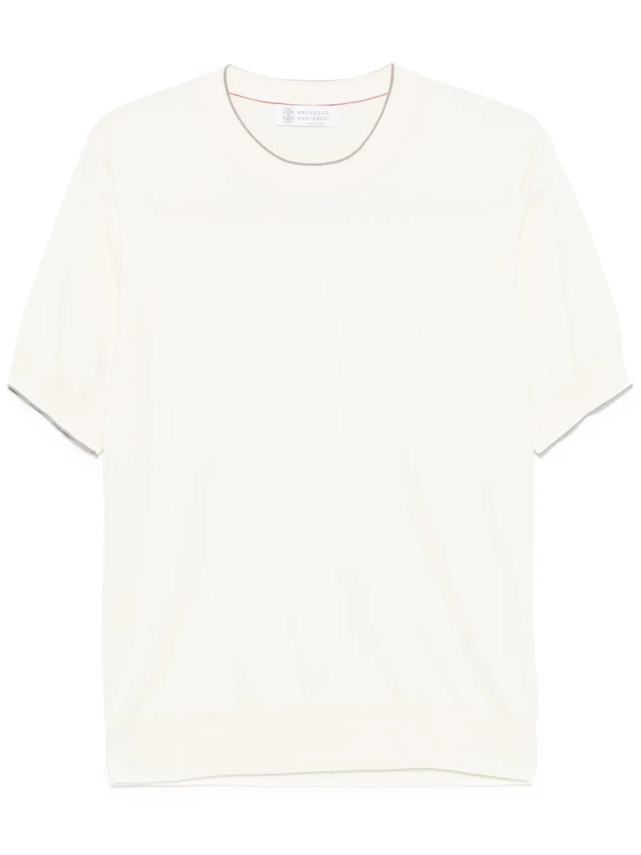 Brunello Cucinelli Cotton 100% t-shirt in ecru