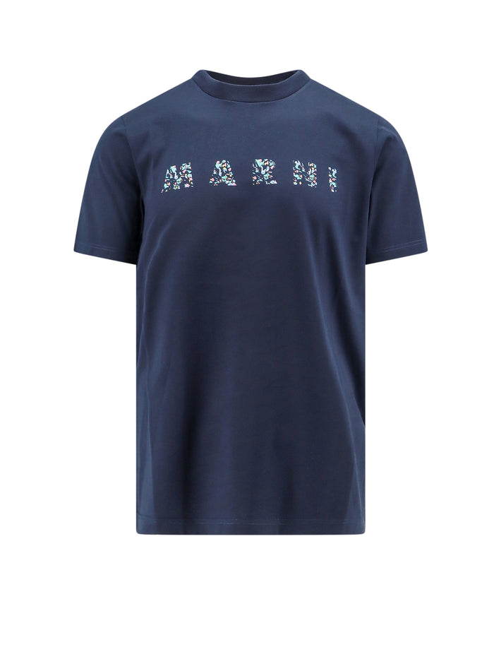Marni T-Shirts And Polos Blue Cotone Organico