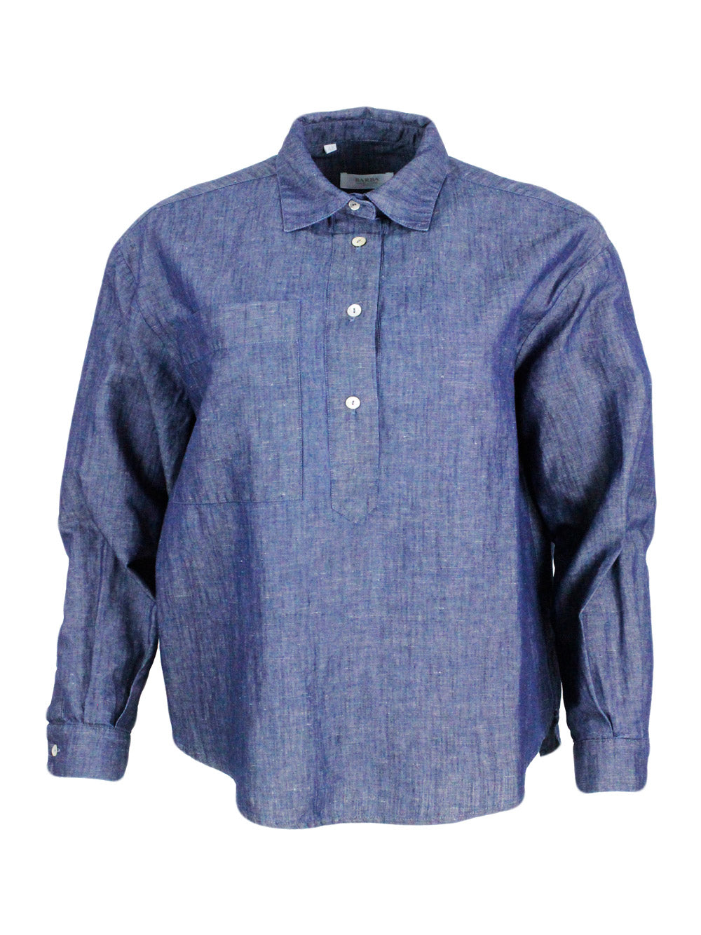 Barba Napoli Shirts Denim 63co 37li