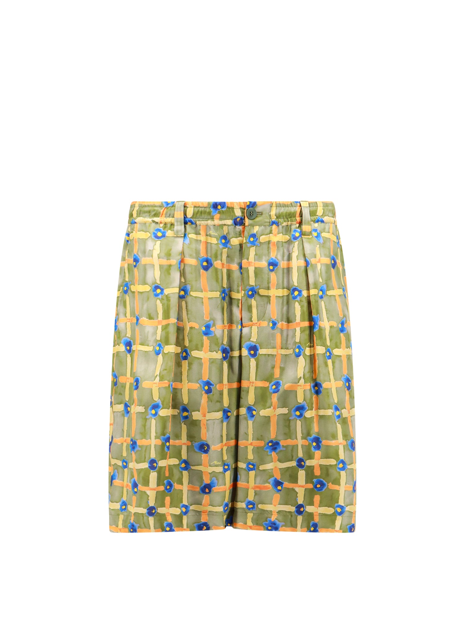 Marni Shorts Green Seta