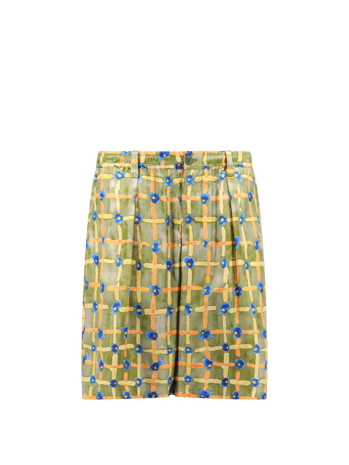 Marni Shorts Green Seta
