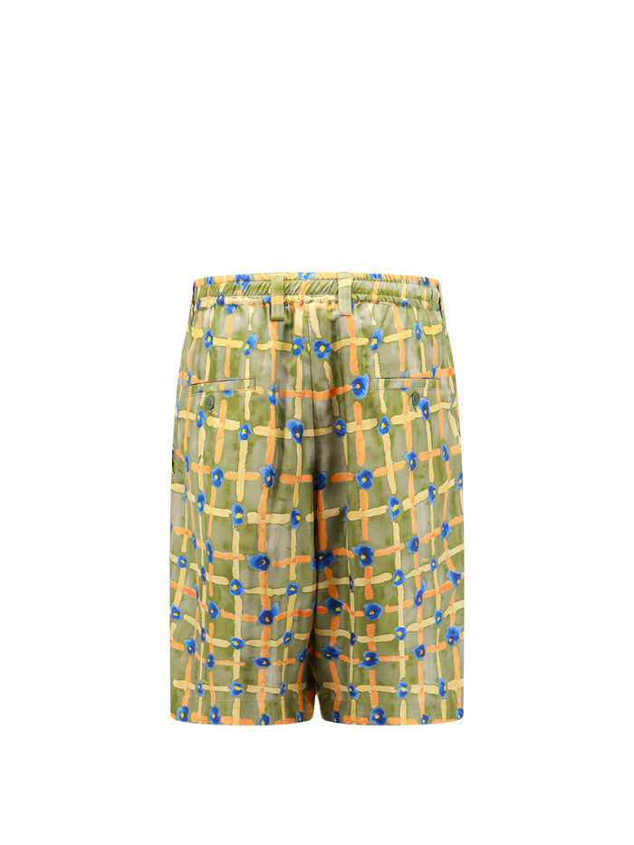 Marni Shorts Green Seta