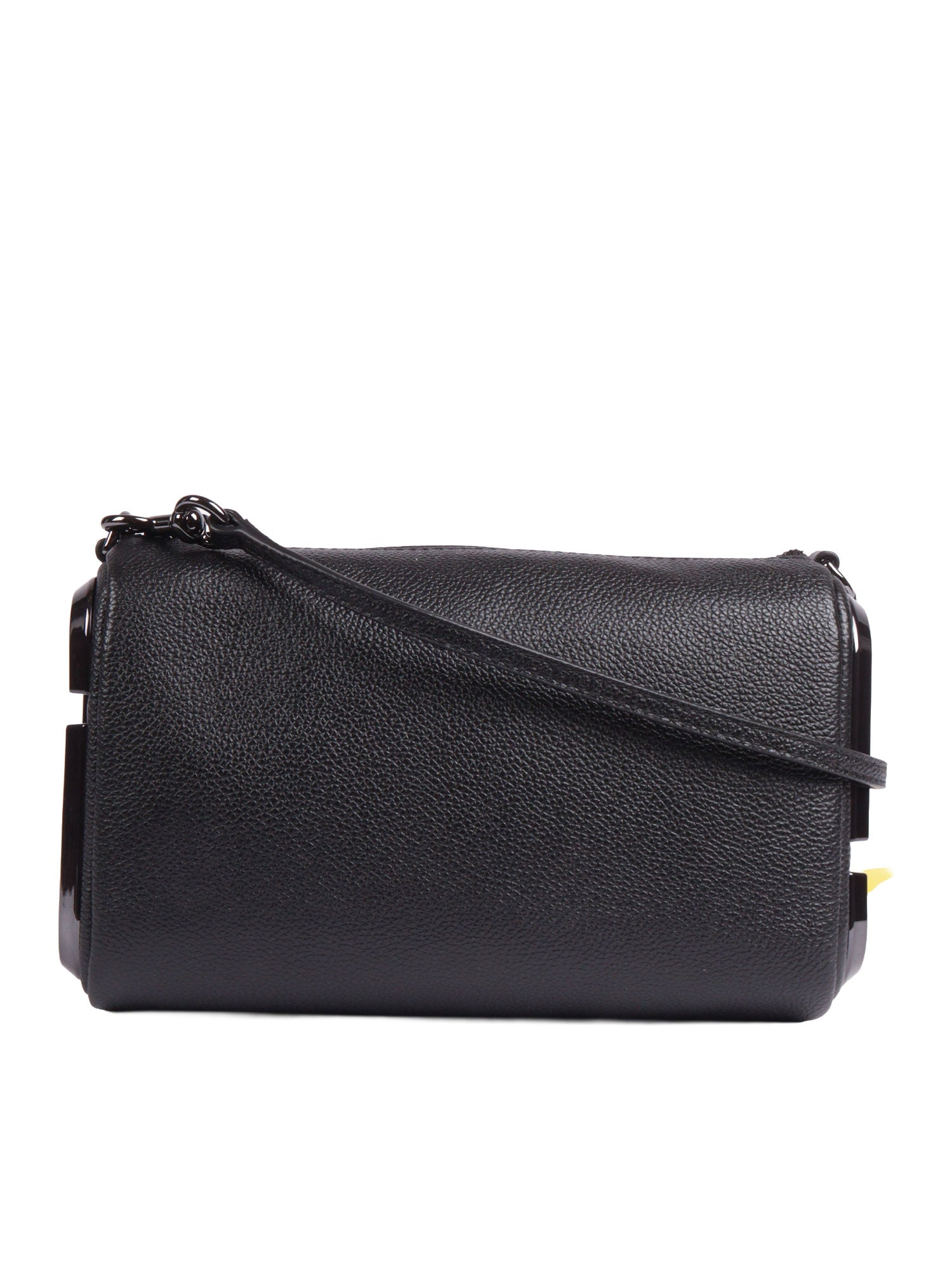 The Snapshot Shoulder Black Cow Leather Bag